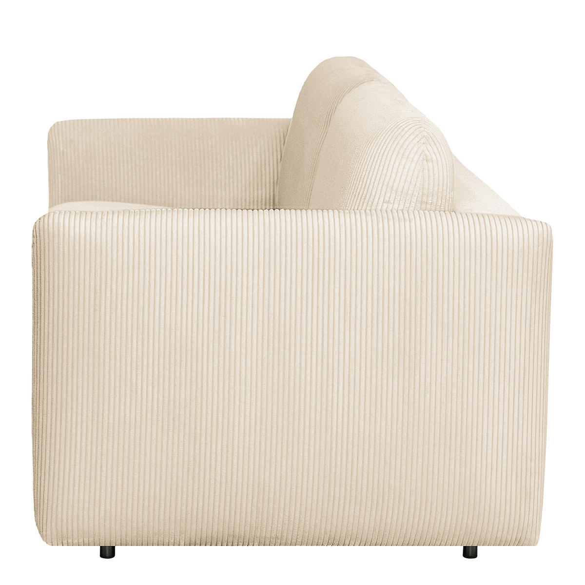 SCHLAFSOFA mit Matratze - Creme/Schwarz, Kunststoff/Textil (194/86/104cm) - home24