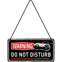 HÄNGESCHILD 10/20 cm Achtung Do Not Disturb Gaming in Progress - Multicolor, Metall (20/10/0.2cm) - Nostalgic-Art