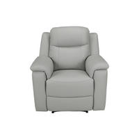 RELAXSESSEL - 1 Person - Leder - Hellgrau - - Hellgrau, Leder (95/100/96cm) - Vente-Unique