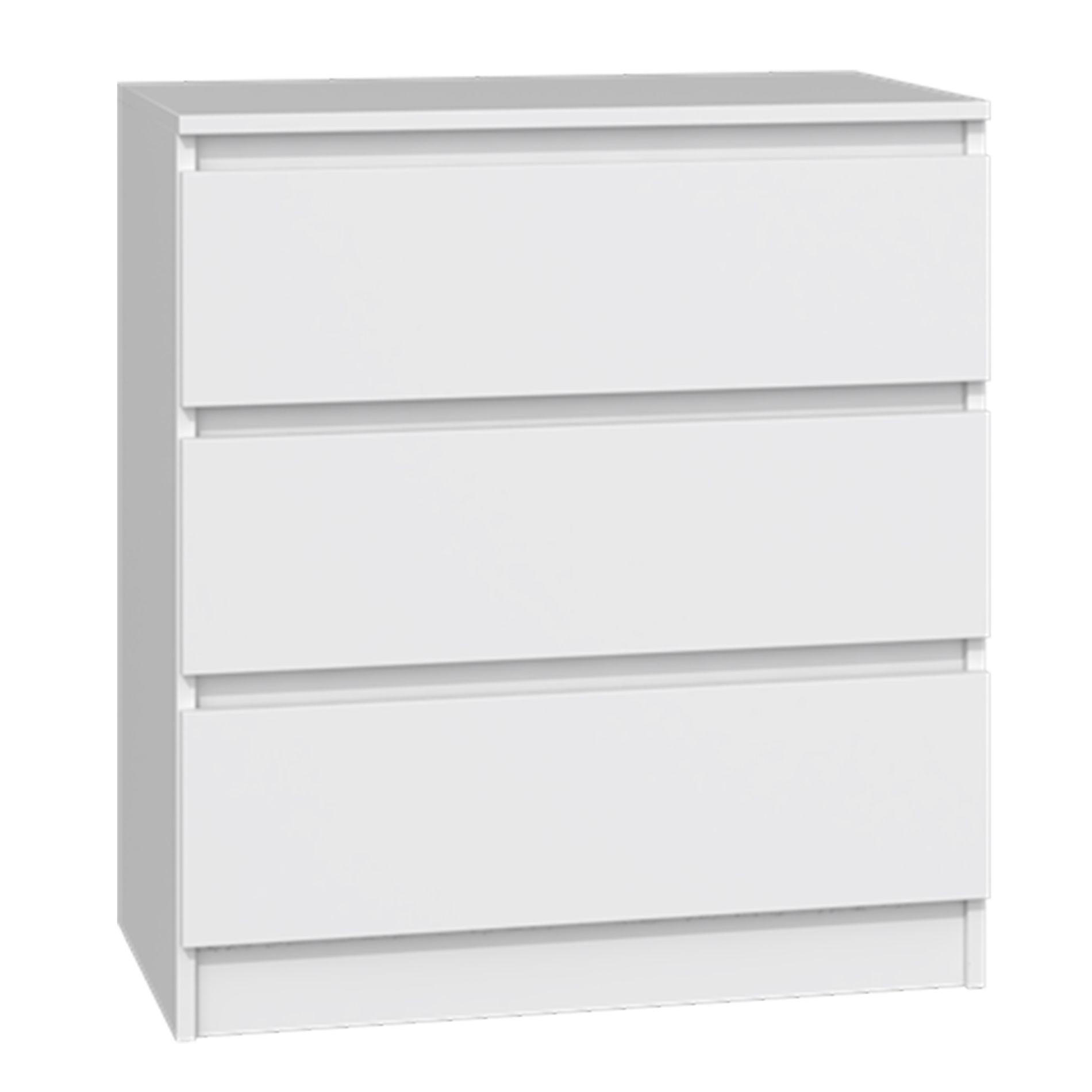 KOMMODE Malwa weiß, 75 x 70 x 40 cm - Weiß, Holzwerkstoff (70/75/40cm) - Selsey