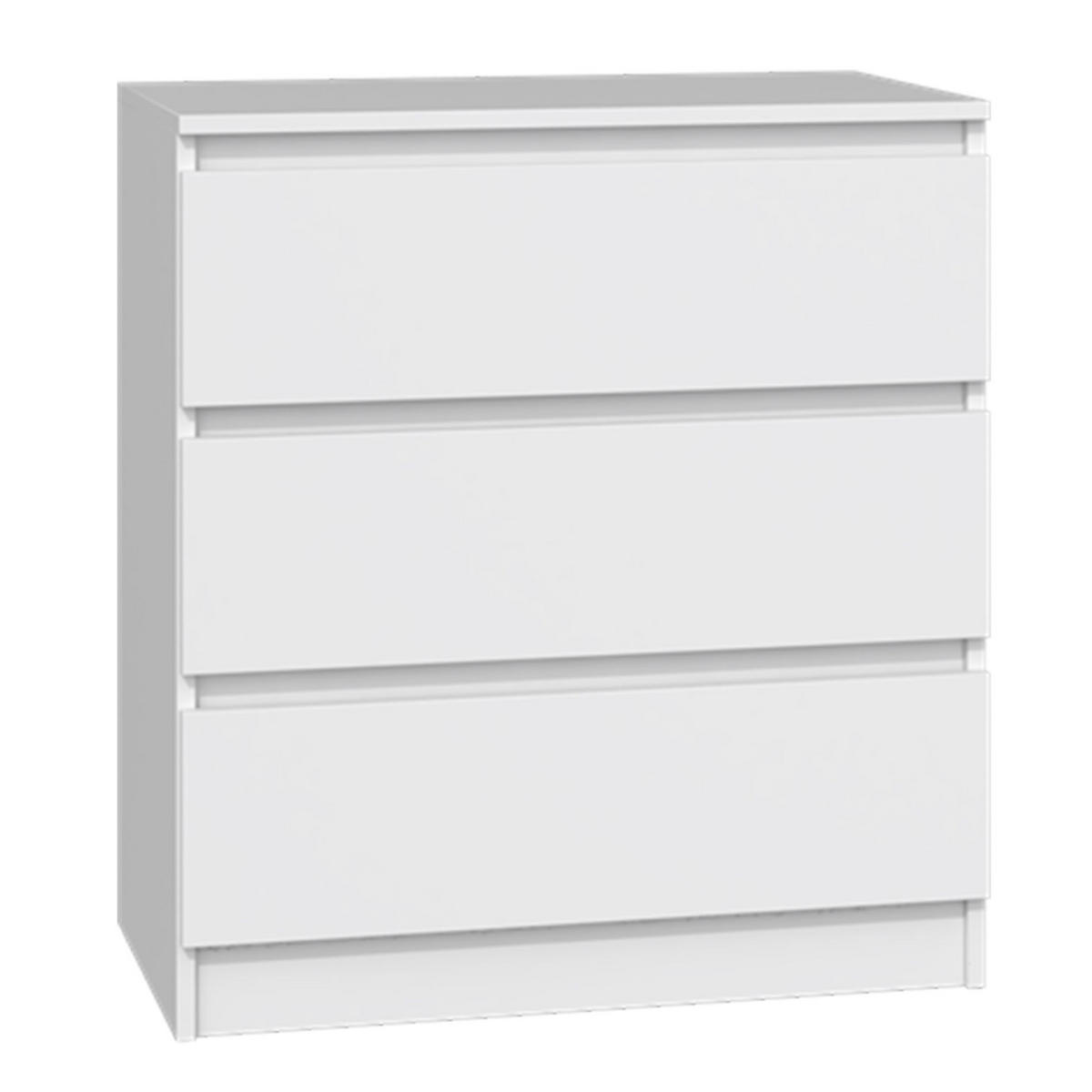 KOMMODE Malwa weiß, 75 x 70 x 40 cm - Weiß, Holzwerkstoff (70/75/40cm) - Selsey