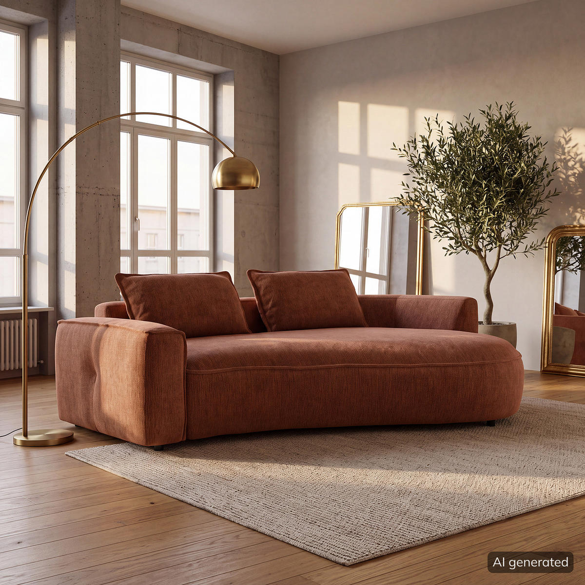 2,5-SITZER SOFA - Beige/Schwarz, Kunststoff/Textil (217/82/146cm) - home24