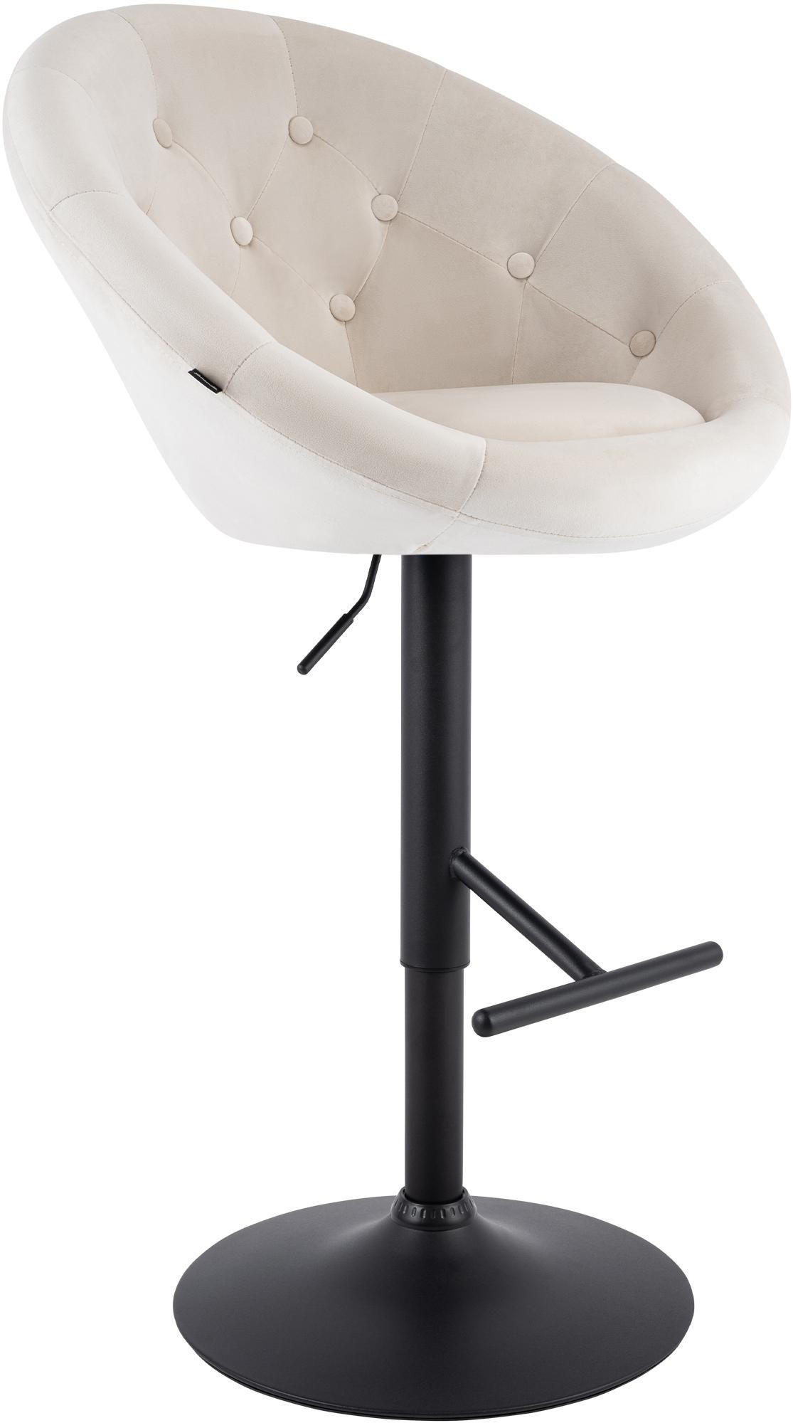 furnicato Barhocker Creme 65x66x57 cm