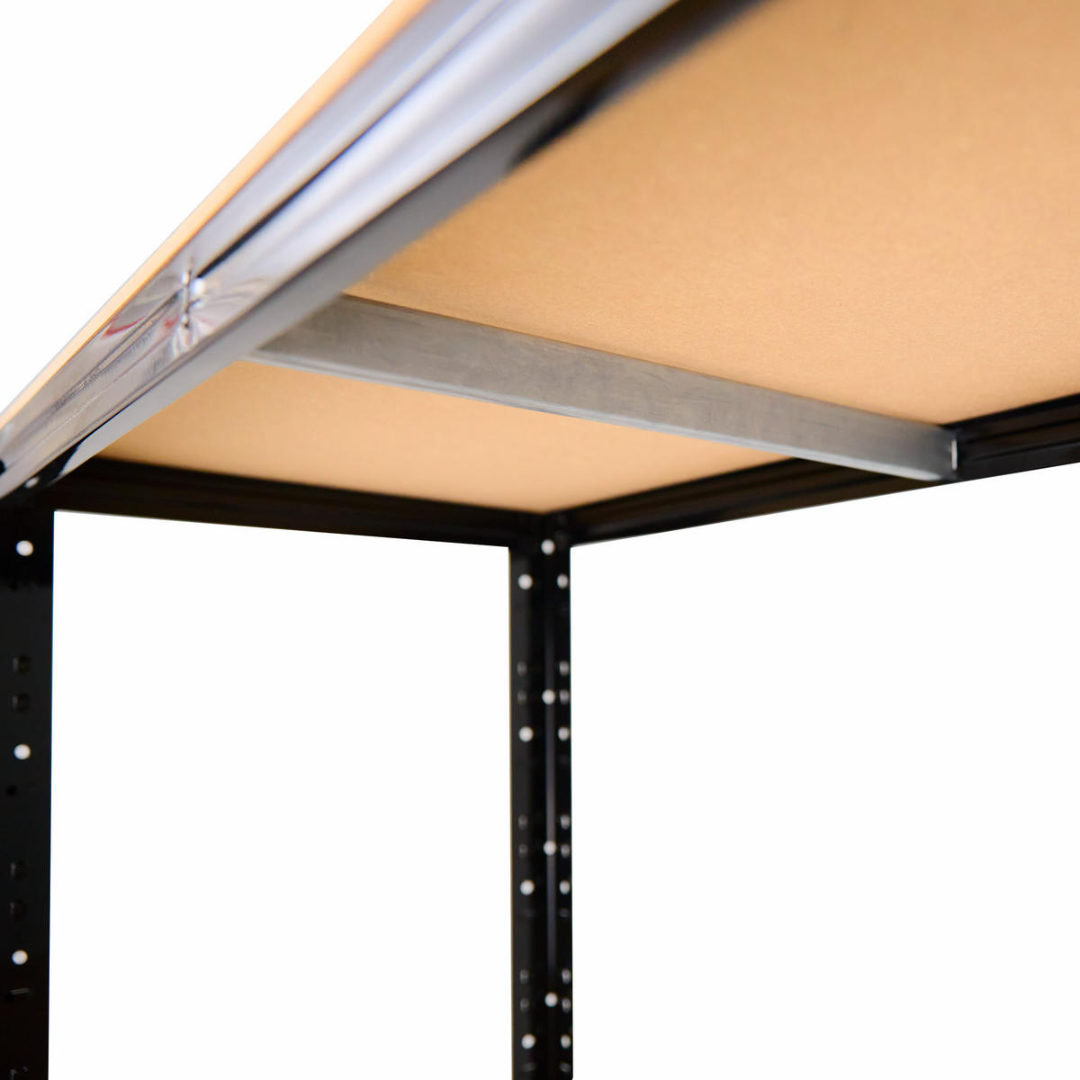 WERKBANK Regal BLACK 190x80x60 cm in schwarz mit 6 Böden und 145 kg Traglast pro Boden - Schwarz, Metall (80/190/60cm) - shelfplaza