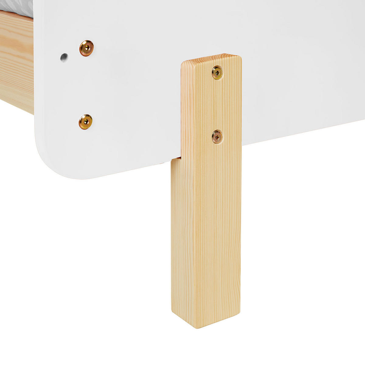 KINDERBETT Weiß 90/200 Lattenrost Rausfallschutz - Weiß, Holz (100/67/208cm) - Homestyle4u