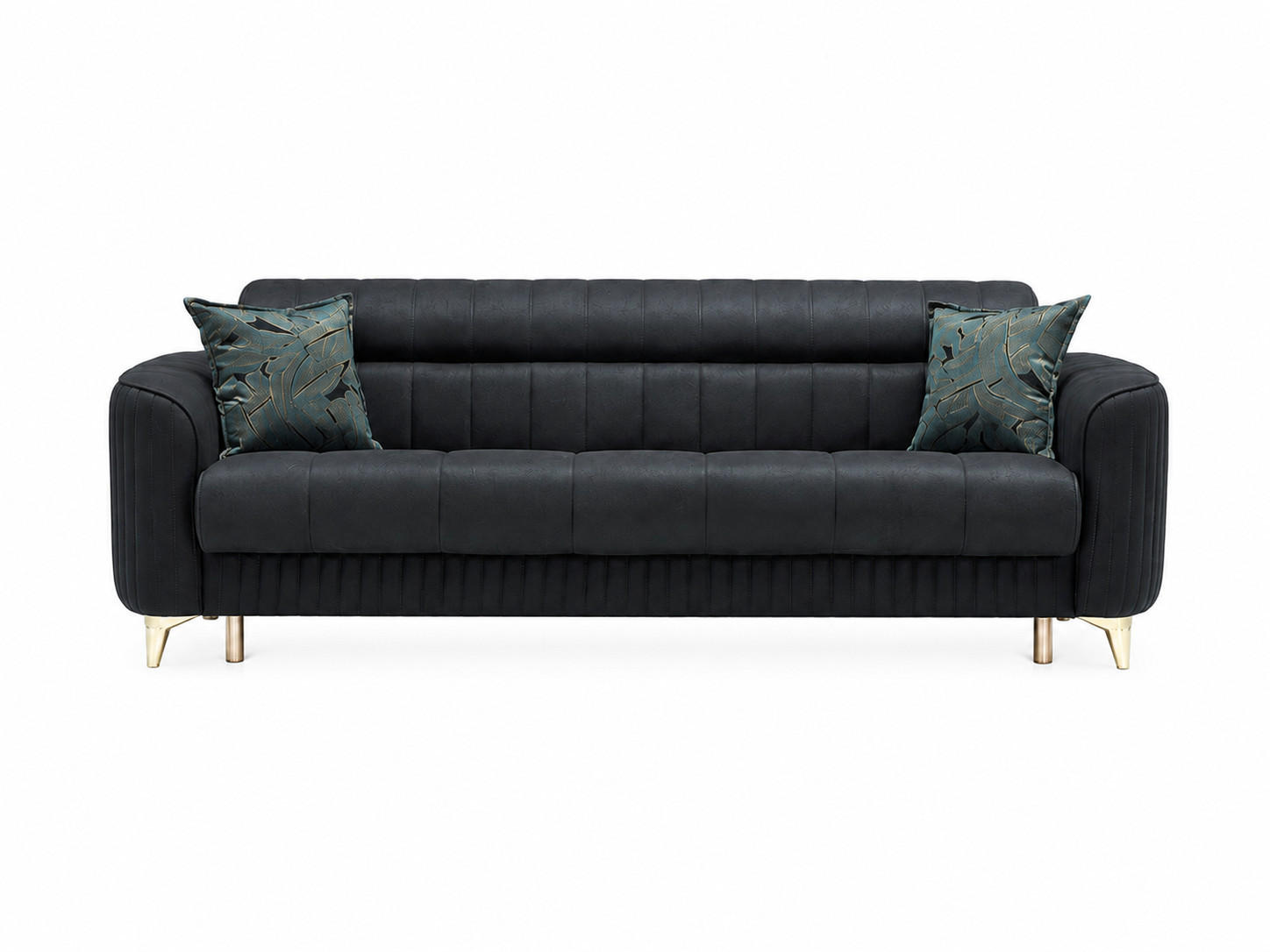 3-SITZER SOFA Salta Schwarz - Schwarz, Holzwerkstoff/Kunststoff (237/87/100cm)