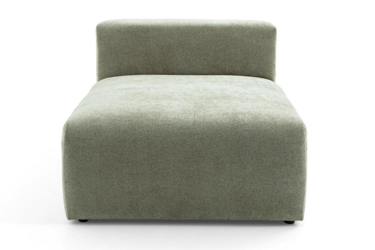 5-SITZER modulares Wohnlandschaft U XXL HEAVEN SET 6 Rechts, Breite 375 cm Webstoff Grün - Schwarz/Grün, Holz/Kunststoff (245/73/375cm) - Muffo