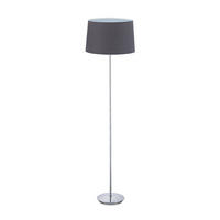 STEHLAMPE - Silberfarben, Kunststoff/Textil (40/40/148.5cm) - Relaxdays