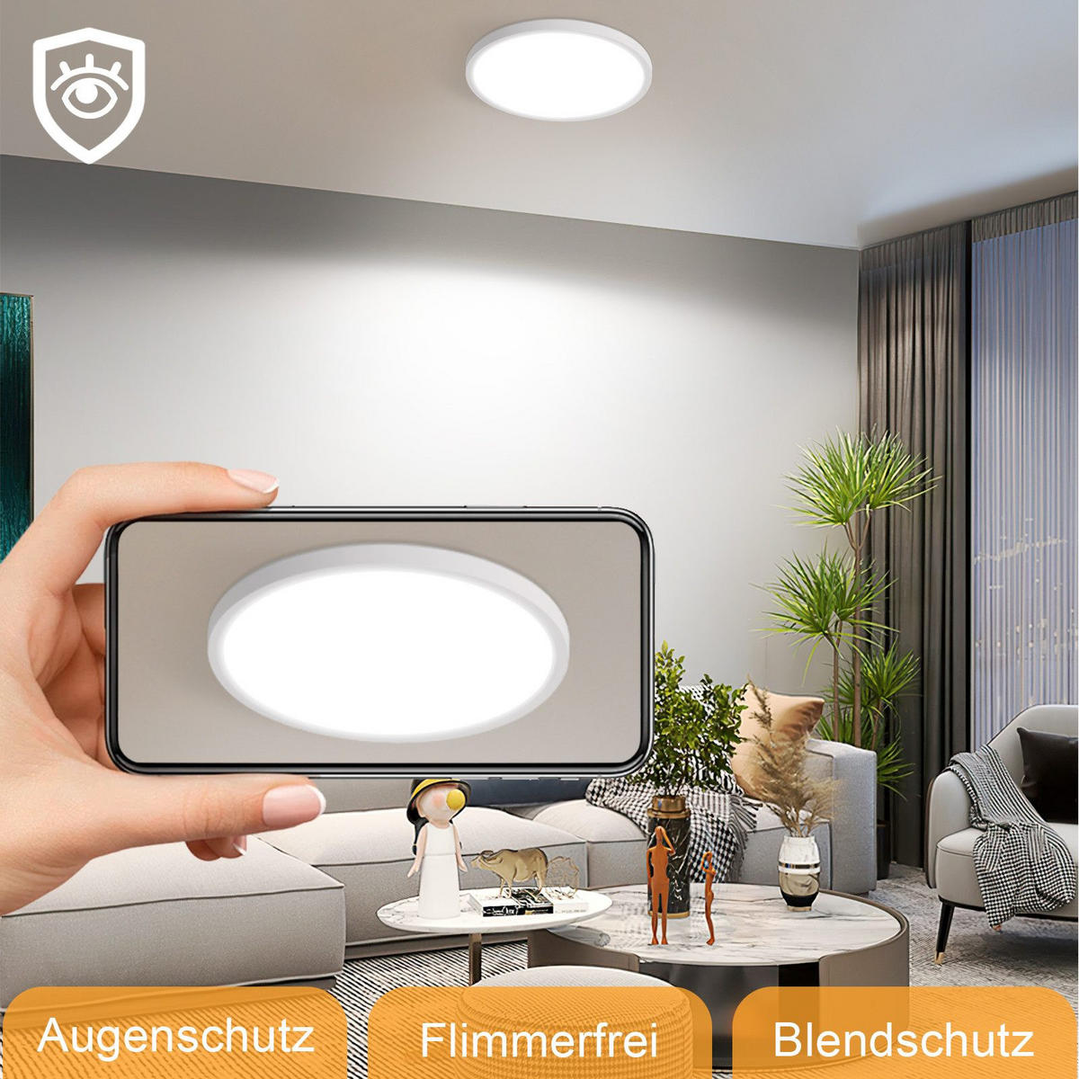 LED-DECKENLEUCHTE Malatesta 18/18/2.6 cm - Weiß, Kunststoff (18/18/2.6cm) - Nettlife