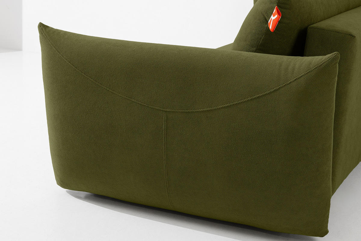 3-SITZER-SOFA LAVIS, Dunkelgrün - Dunkelgrün, Holz/Textil (242/87/111cm) - KONSIMO®