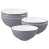 SCHÜSSELN Life Fashion Elegant Grey ø 21 cm 6er Set - Grau, Keramik (21.2cm) - Seltmann Weiden