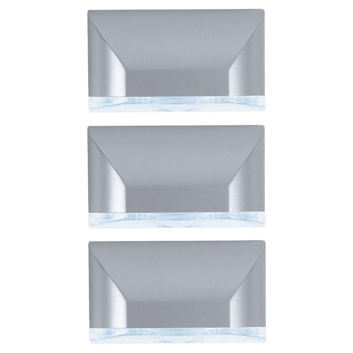 LED WANDLEUCHTE Silber mit Bewegungsmelder und Dämmerungssensor - Silberfarben, Kunststoff (3.5/4.6/8cm)