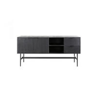 SIDEBOARD LORCA Schwarz Holz - Schwarz, Holz/Metall (170/81/40cm) - KAWOLA