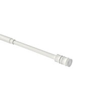 KLEMMSTANGE / SCHEIBENSTANGE Flexo 40-60 cm, 8 / 6 mm Ø, Weiß - Weiß, Kunststoff/Metall (60cm) - INTERDECO