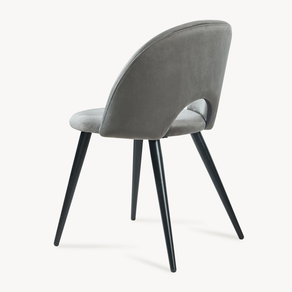 ESSZIMMERSTUHL-SET 4 TLG. Karijoki - Schwarz/Grau, Textil/Metall (50/77/55cm) - [en.casa]