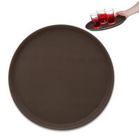 SERVIERTABLETT - Braun, Kunststoff (35/2/35cm) - Relaxdays