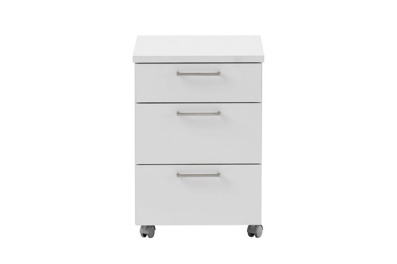 ROLLCONTAINER Hippo 60x40x50 cm 3 Schubladen Lichtgrau - Grau, Holz (40/60/50cm) - PROREGAL