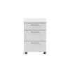 ROLLCONTAINER Hippo 60x40x50 cm 3 Schubladen Lichtgrau - Grau, Holz (40/60/50cm) - PROREGAL