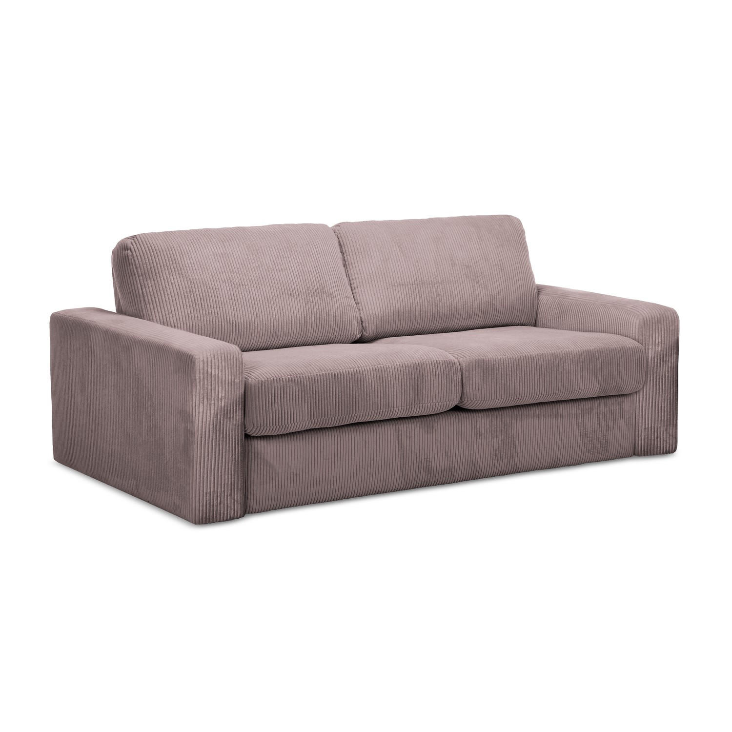 3-SITZER SOFA mit Schlaffunktion Cord Stoff Pink - Pink/Hellrosa, Kunststoff/Textil (195/80/100cm) - LaMiaSofa