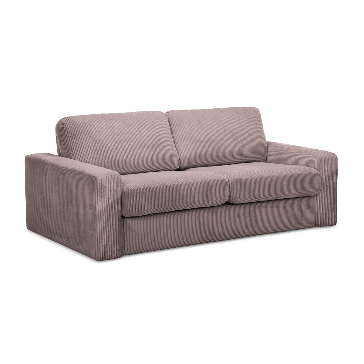 3-SITZER SOFA mit Schlaffunktion Cord Stoff Pink - Pink/Hellrosa, Kunststoff/Textil (195/80/100cm) - LaMiaSofa