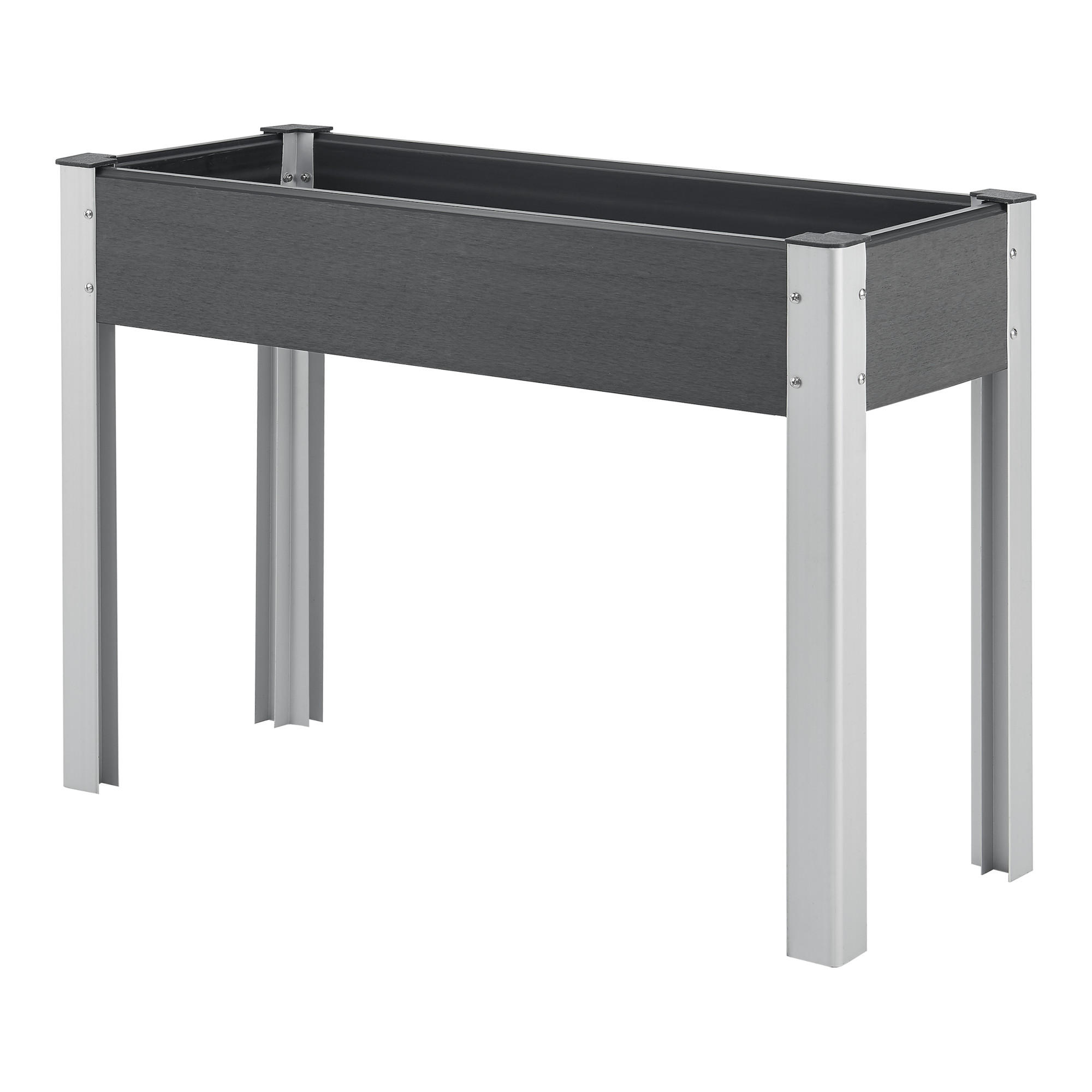 HOCHBEET Beverwijk - Dunkelgrau, Metall (100/75/40cm) - [en.casa]