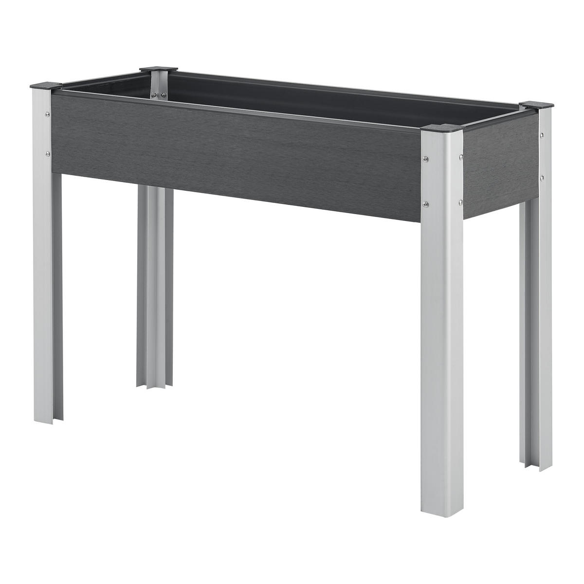 HOCHBEET Beverwijk - Dunkelgrau, Metall (100/75/40cm) - [en.casa]