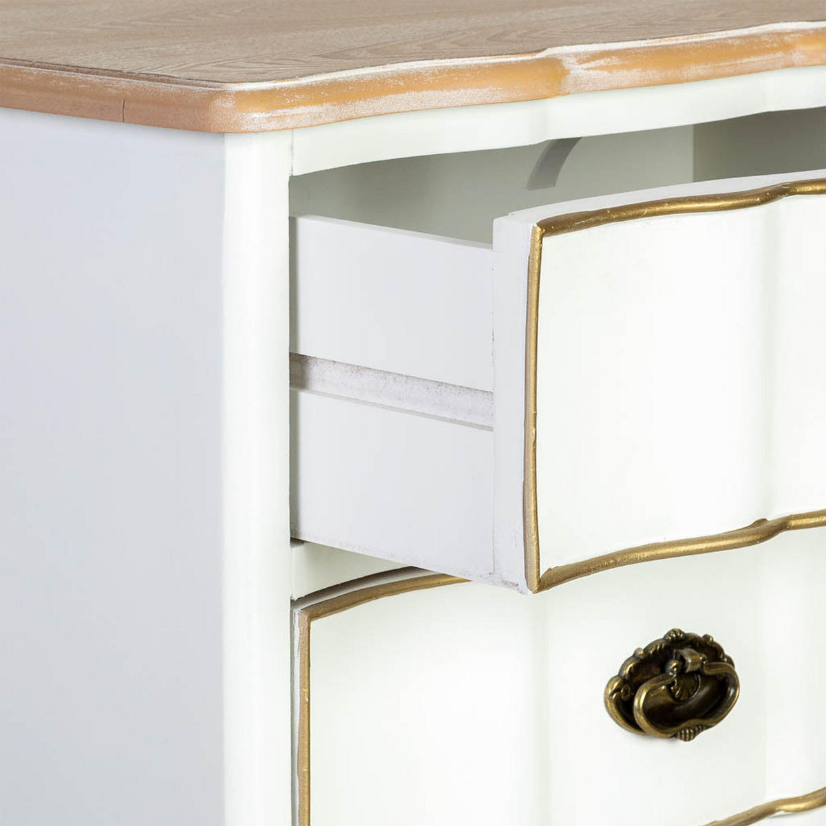 NACHTTISCH aus Holz, weiß, 50x35x60cm - Weiß, Holz (50/60/35cm) - Wanderlust