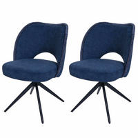 ESSZIMMERSTUHL Blau 2er-Set - Blau, Textil (54/84/60cm) - MCW