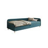 BOXBETT MIKO 80x200 mit Matratze H3, Bonell und Topper RIVIERA 76+LINCOLN 75 - Blau, Textil (80/200cm) - Bedante