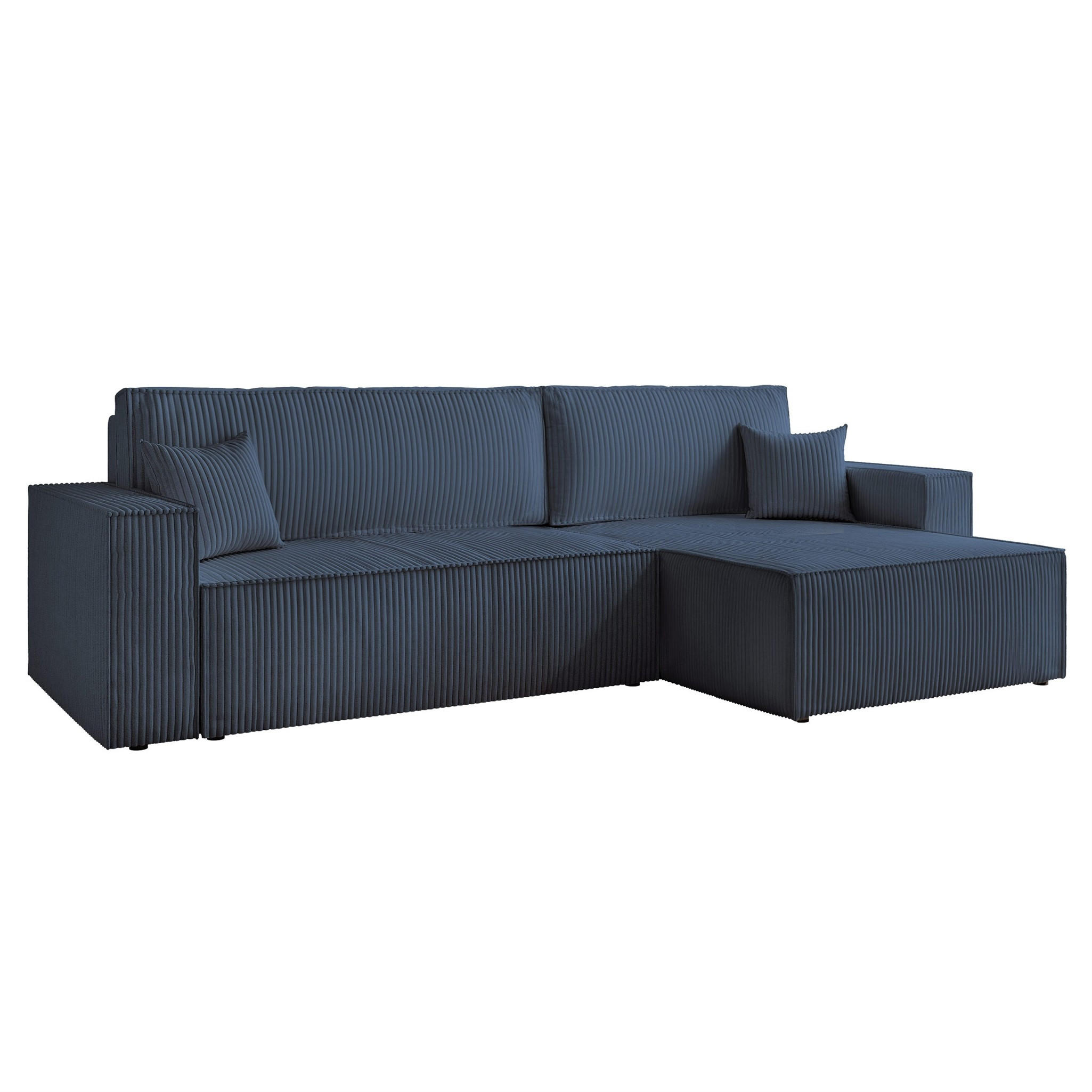 Fun Möbel Ecksofa Blau 276x145 cm