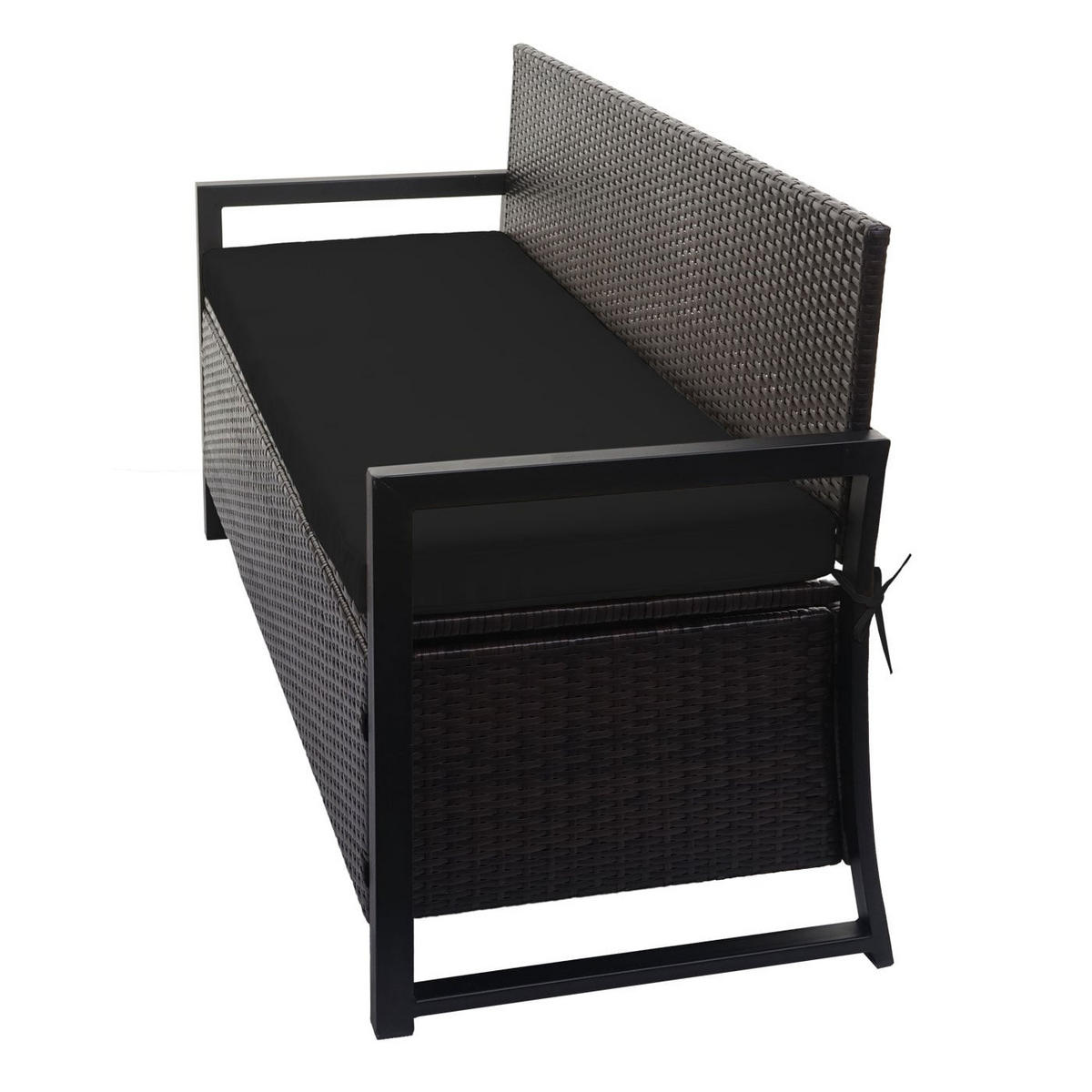 SITZBANK 3er 87x164x57cm Braun/Schwarz - Braun, Metall (164/87/57cm) - PROREGAL