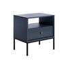 NACHTTISCH mit 1 Schublade & 1 Ablage - Blau - BOGDAN - Blau, Holz (54/56/39cm) - Vente-Unique