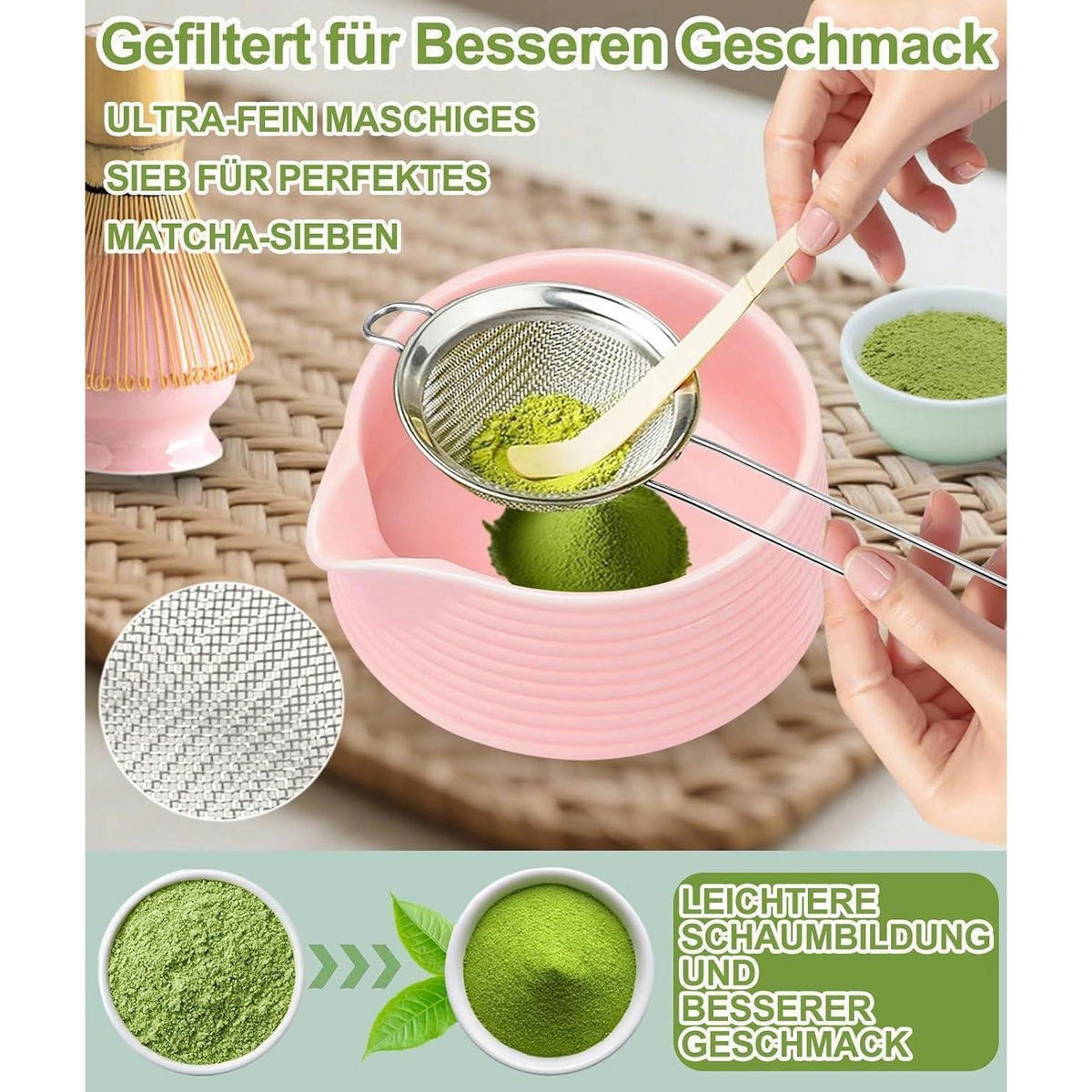 MATCHA Set 7-teiliges Set Rosa - Rosa, Keramik (15/10/15cm)