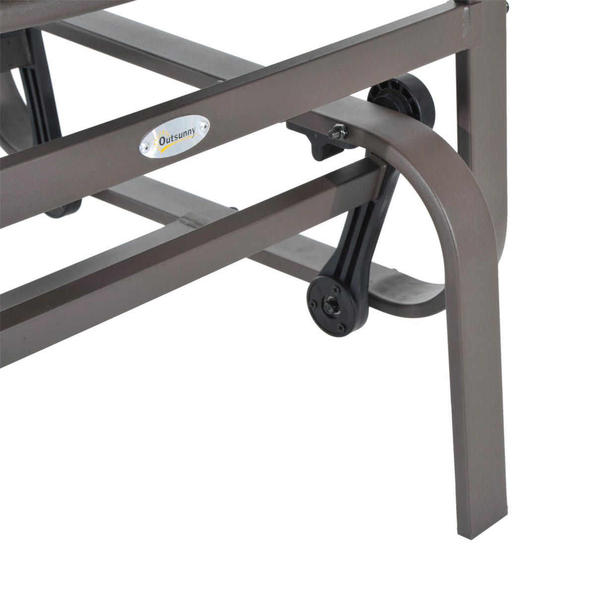 SCHAUKELSTUHL 60x75x104 cm Metall - Hellbraun, Metall (60/105/73cm) - LEBENLANG