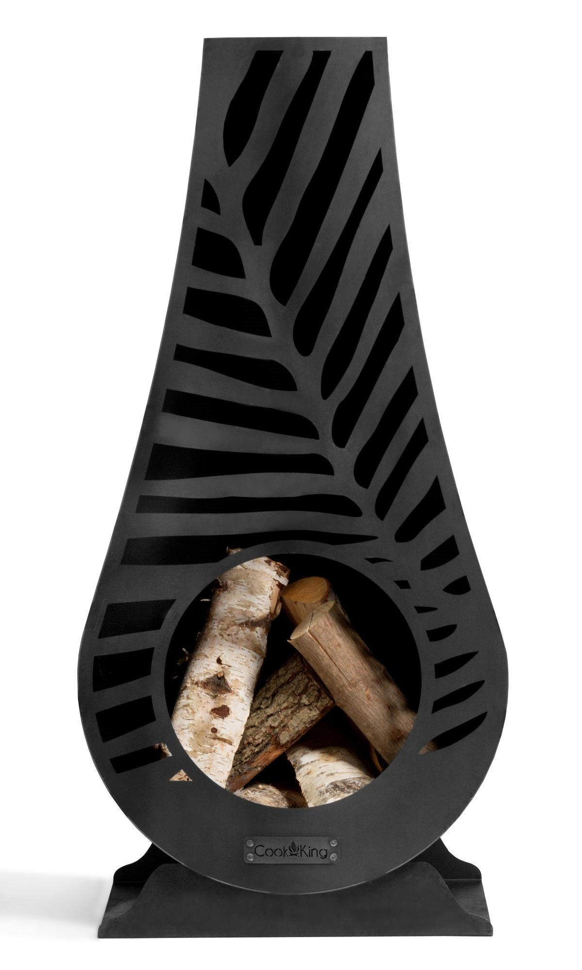 GARTENOFEN Utah Stahl schwarz 108 cm - Schwarz, Metall (50/108/33cm) - Mr. Deko