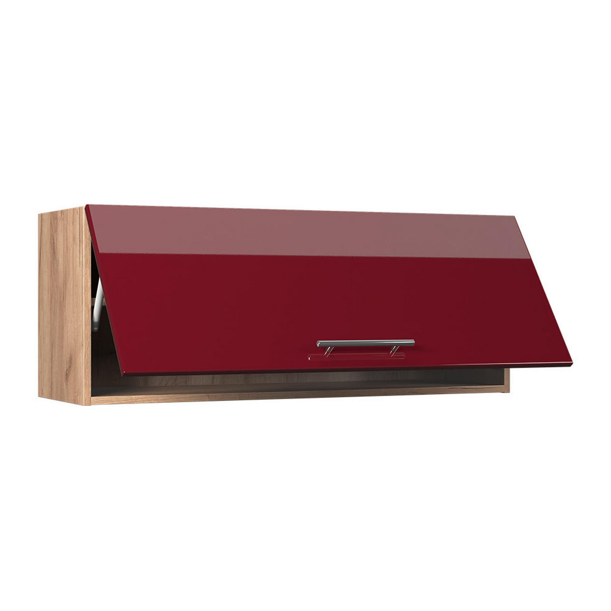 NÁSTENNÁ SKRINKA Fame-Line, Bordeaux vysoký lesk/Dub Goldkraft, 100 cm - dub medový/bordová, kompozitné drevo (100/40/34.1cm) - Vicco