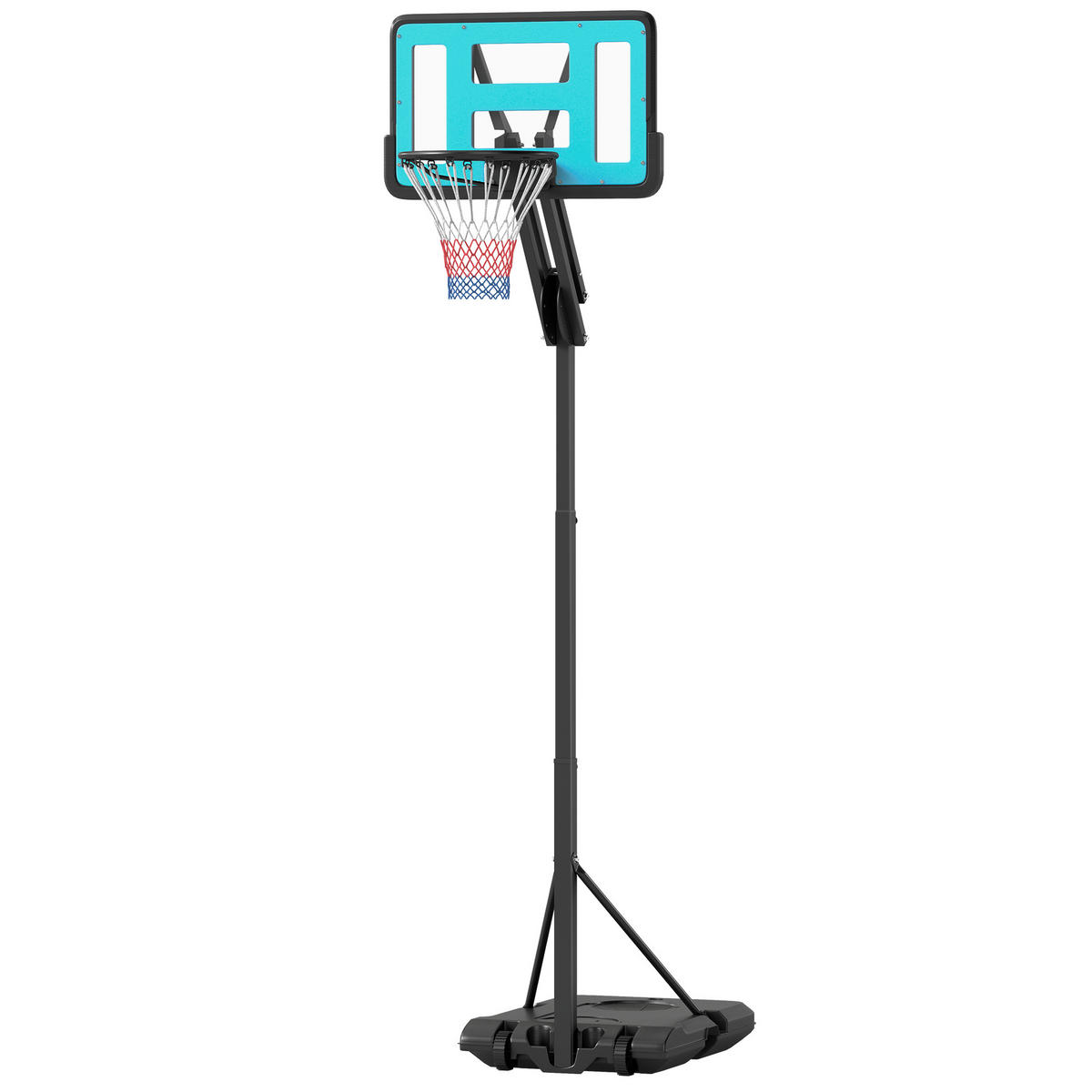 BASKETBALLKORB DE-18524 höhenverstellbar 146-236 cm Schwarz - Schwarz, Metall (55.5/74.5cm) - ComfortXL