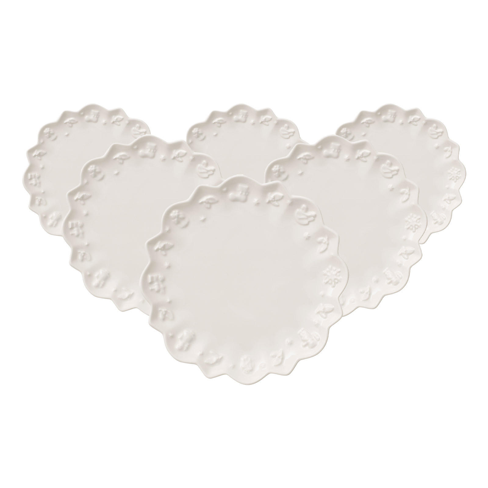 UNTERTASSEN Toy's Delight Royal Classic weiß ø 18,5 cm 6er Set - Weiß, Keramik (18.5cm) - Villeroy & Boch