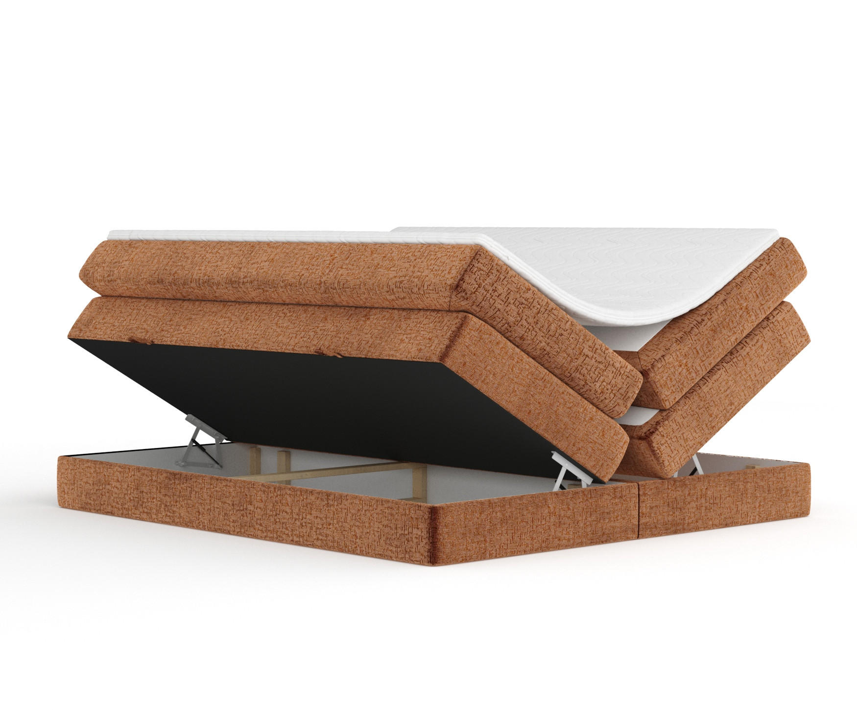 BOXSPRINGBETT Juniper Kupferfarbe 160/200 cm - Schwarz/Kupferfarben, Holz/Holzwerkstoff (160/200cm) - Maison de Reve
