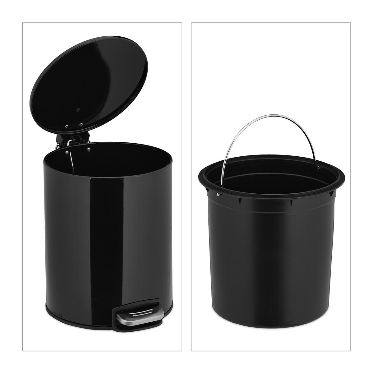 Schwarz, Kunststoff/Metall (20.5/26/24cm) - Relaxdays