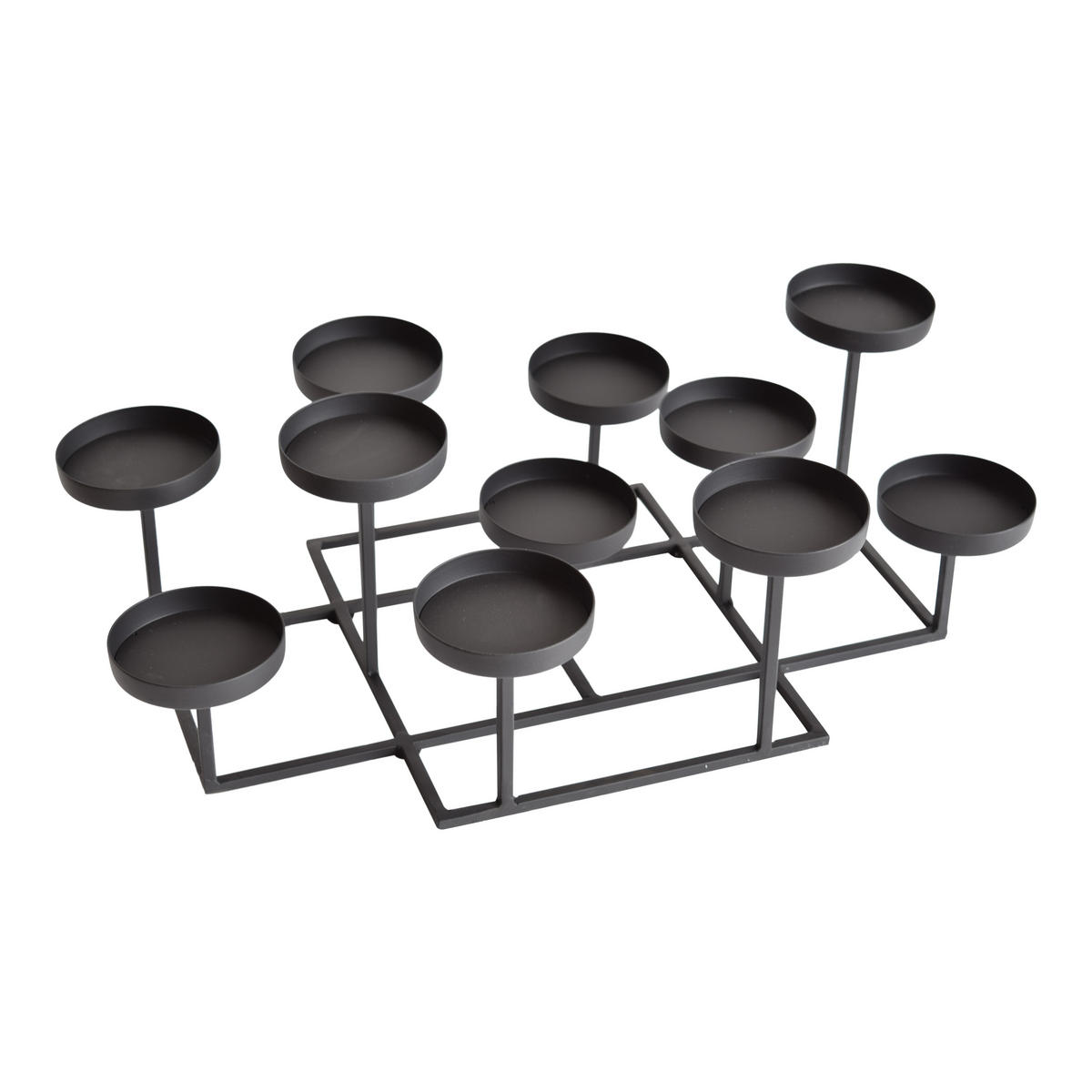 KERZENHALTER Shine Schwarz - Schwarz, Metall (47/15/32cm) - LOFT42