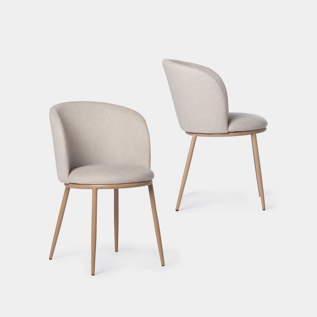 ESSZIMMERSTUHL Nolan Beige 51 cm x 80 cm 2er-Set - Beige, Textil (51/80/57cm) - Klast Home