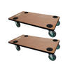 TRANSPORTROLLER mit 4 Rollen 11,5x30x60 cm Traglast 200kg Sperrholzplatte Braun 2 Stück - Braun, Holzwerkstoff (60/30/11.5cm) - PROREGAL