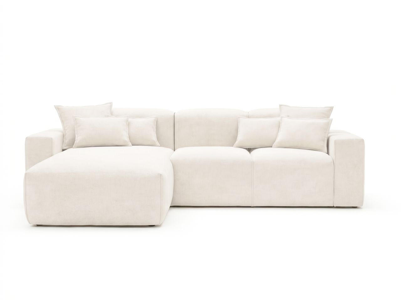 ECKSOFA Leni Creme Links - Creme, Holz/Textil (265/180cm) - Graingold