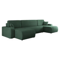 CANAPEA ÎN FORMĂ DE U Piano U Reiat - verde/negru, material plastic/material textil (312/82/145cm) - MIRJAN24