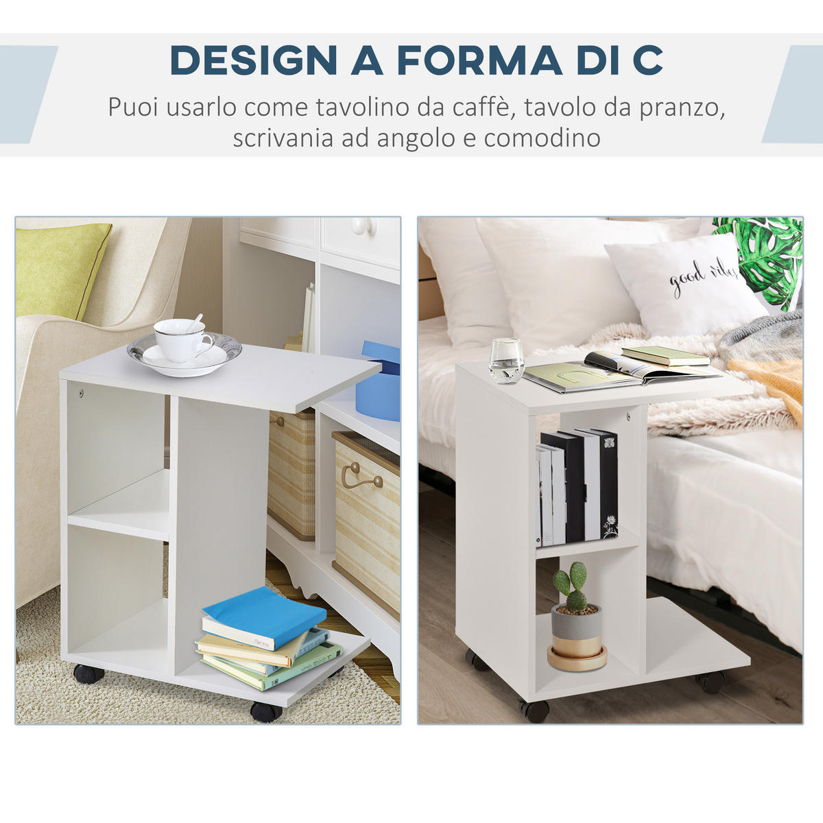 BÜROTISCH Weiß 1 Stück - Weiß, Holzwerkstoff (35/58/45cm) - GiPP