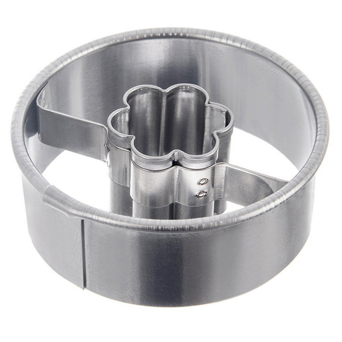 AUSSTECHFORM Blume mit Loch 4,5 cm Silber - Silberfarben, Metall (4.5/1.5/4.5cm) - Orion 