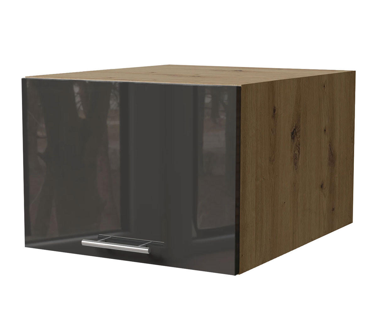 Feldmann-Wohnen Aufsatzschrank Graphit, Eiche Artisan 50x36x59 cm