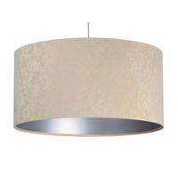HÄNGELEUCHTE Silber 40/20 cm - Beige/Silberfarben, Kunststoff (40/0.6/20cm) - ONZENO