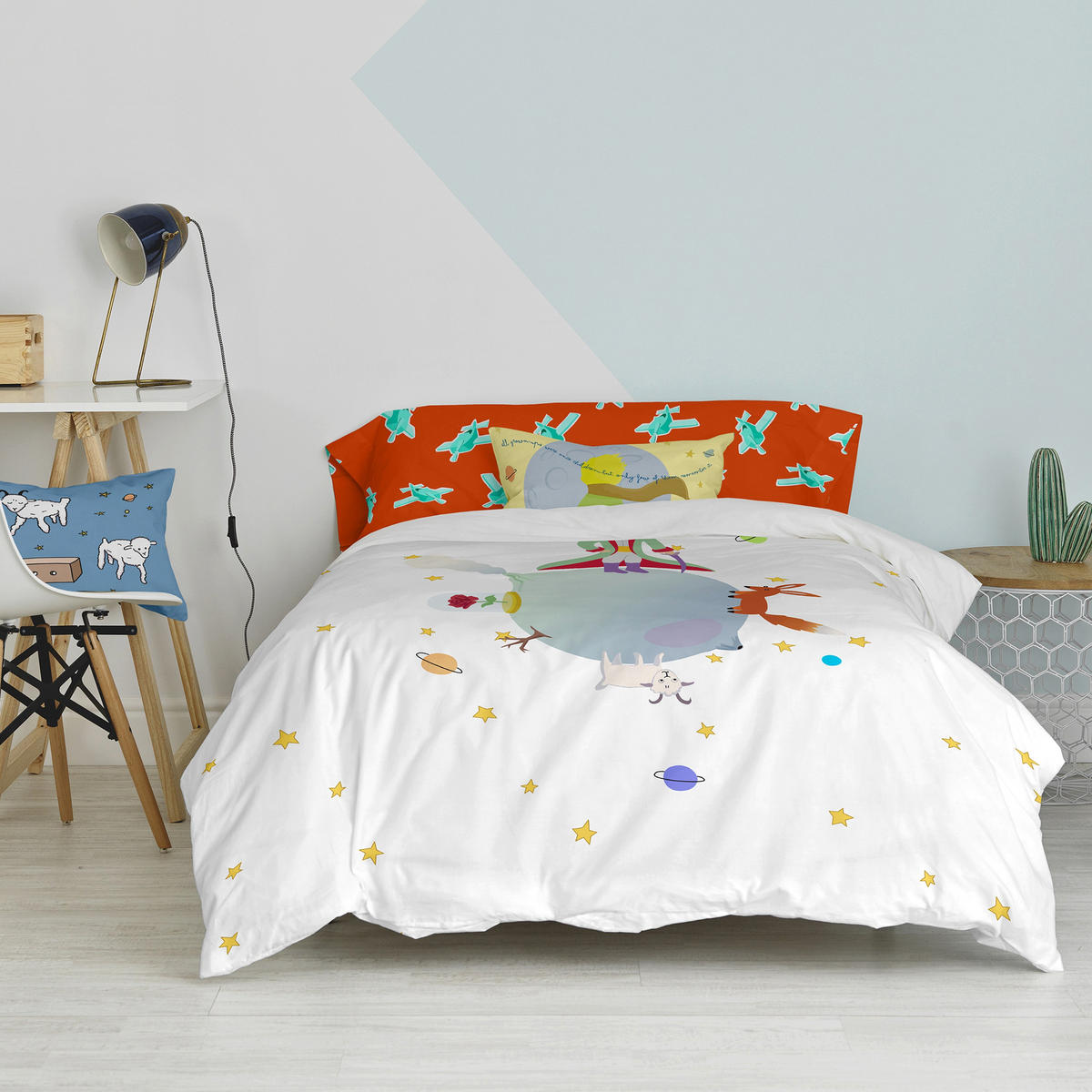 BETTBEZUG 2er-Set teiliges le petit prince 155x220 cm (komfortgrösse) mehrfarbig - Multicolor, Textil (155/220cm) - Happy Friday